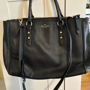 Kate Spade Black Pebbled Leather Tote